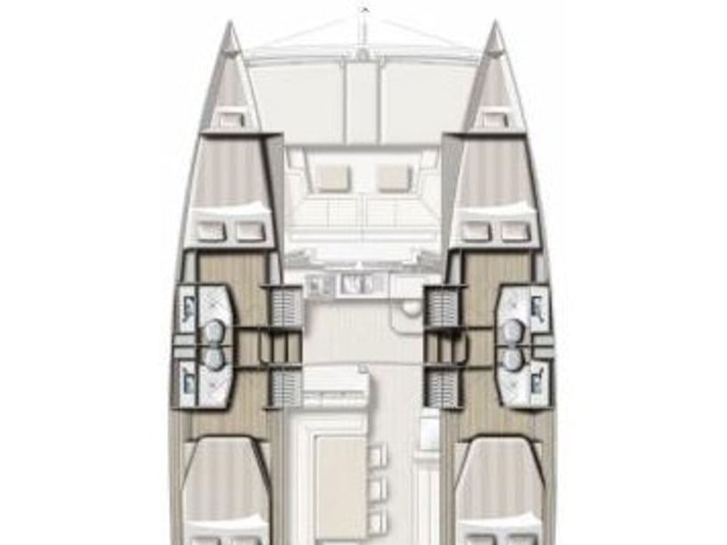 Atene Catamarano cabina 6  cuccette 10  10  ospiti 12.37 m Numero dell'inserzione: #17470 3