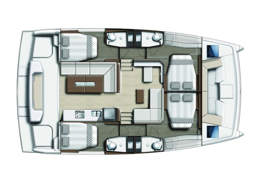 Zadar Catamaran Cabine 4  10  slaapplaatsen 12  gasten 12.33 m Lijstnummer: #17490 3