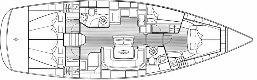 Rome Zeilboot Cabine 4  10  slaapplaatsen 10  gasten 14.4 m Lijstnummer: #17540 2