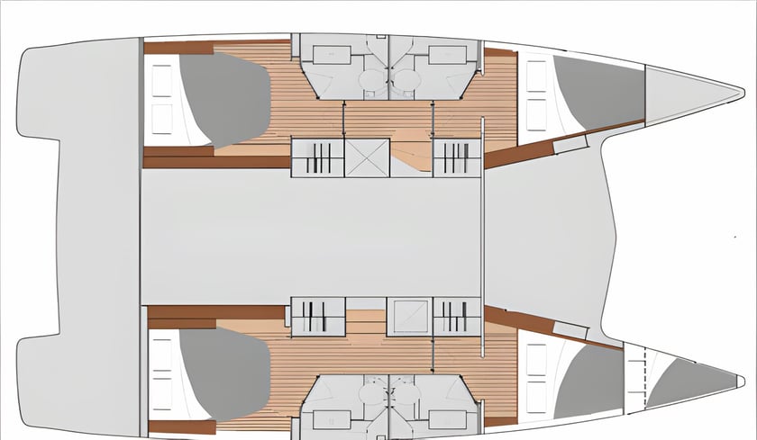 Dubrovnik Catamaran 5 cabin 9 berths 9 guests 11.93 m Listing Number: #17551 2