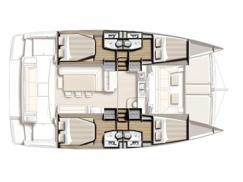 Biograd Catamaran Cabine 4  10  slaapplaatsen 10  gasten 12.37 m Lijstnummer: #17568 2