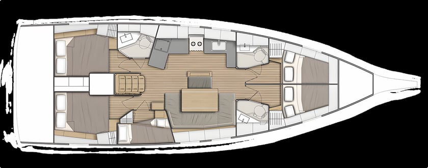 Furnari Sailboat 5 cabin 12 berths 12 guests 14.6 m Listing Number: #17570 2