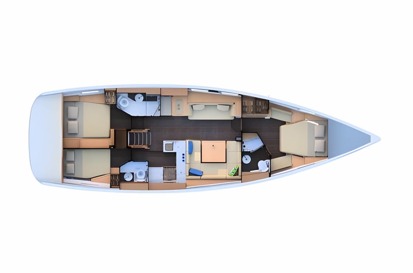 Šibenik Sailboat 3 cabin 8 berths 8 guests 15.38 m Listing Number: #17591 3