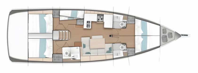 Sibenik Zeilboot Cabine 5  12  slaapplaatsen 12  gasten 14.8 m Lijstnummer: #17602 4