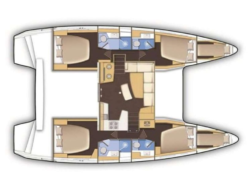 Portisco Catamaran Cabine 5  Couchettes 9  Invités 9  12.8 m Numéro de l'annonce: #17648 3