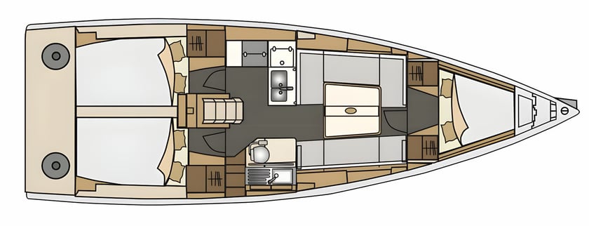 Pola Barca a vela cabina 3  cuccette 8  8  ospiti 10.6 m Numero dell'inserzione: #17747 2