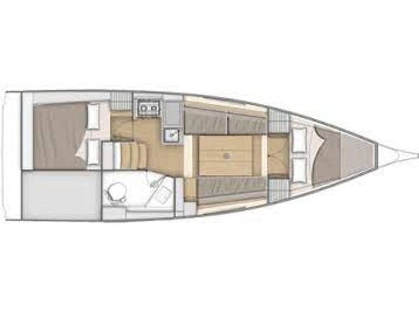 Carloforte Zeilboot Cabine 2  4  slaapplaatsen 4  gasten 9.53 m Lijstnummer: #17769 3