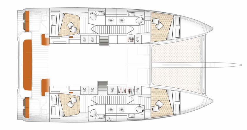 Zadar Catamaran 6 cabin 12 berths 12 guests 13.97 m Listing Number: #17774 2