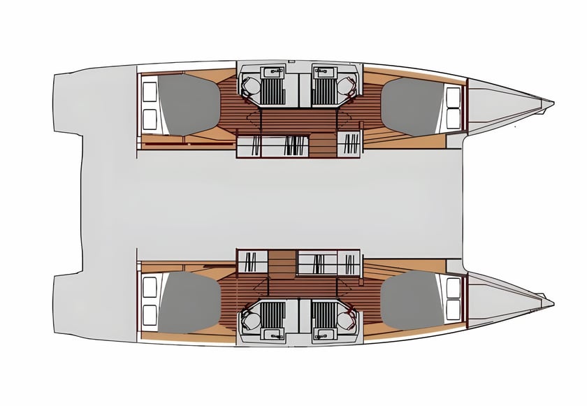 Zadar Catamaran 4 cabin 10 berths 10 guests 12.58 m Listing Number: #17780 2