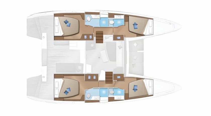 Portisco Catamarán Cabina 5  9  literas 9  invitados 12.8 m Número de anuncio: #17793 2