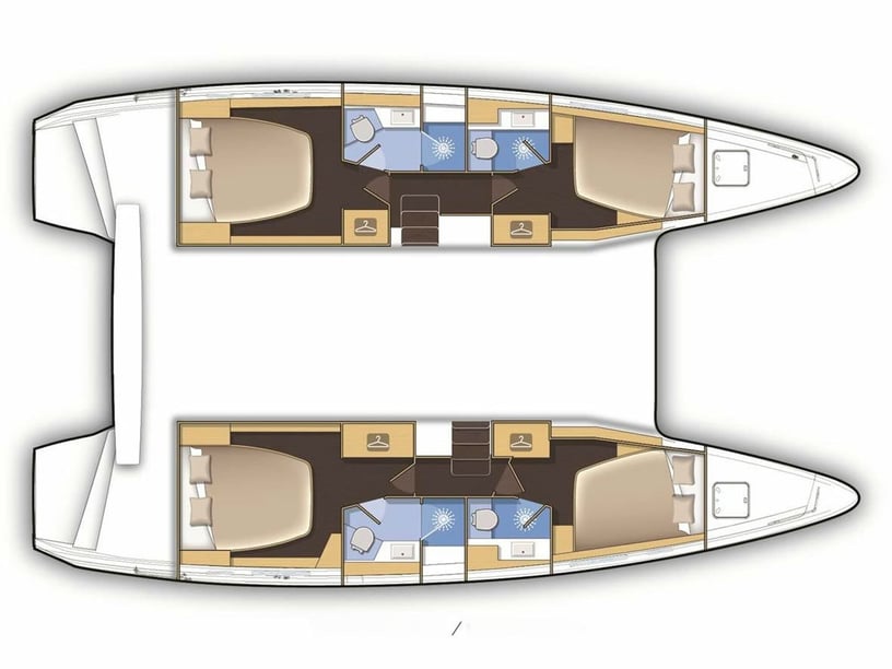Lefkada Catamaran Cabine 6  Couchettes 10  Invités 10  12.94 m Numéro de l'annonce: #17797 3