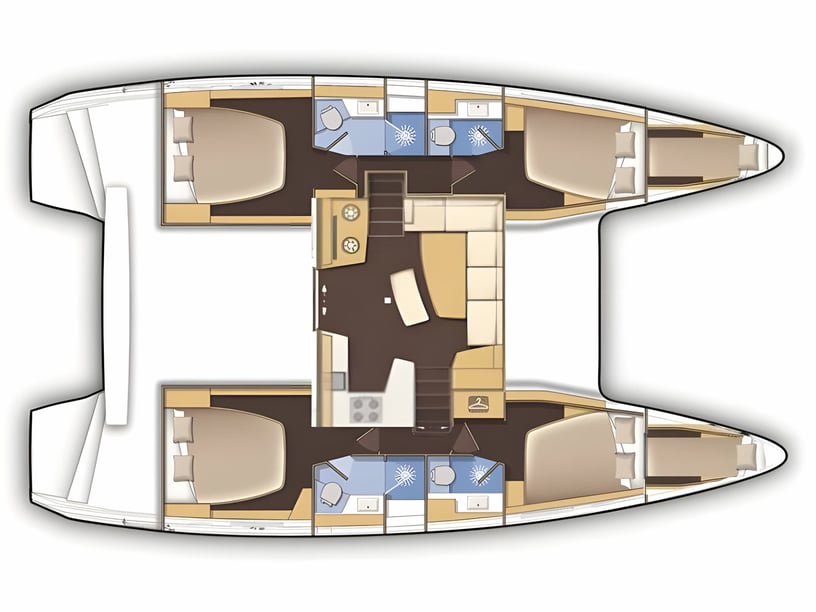 Volos Catamaran 6 cabin 10 berths 10 guests 12.8 m Listing Number: #17823 2