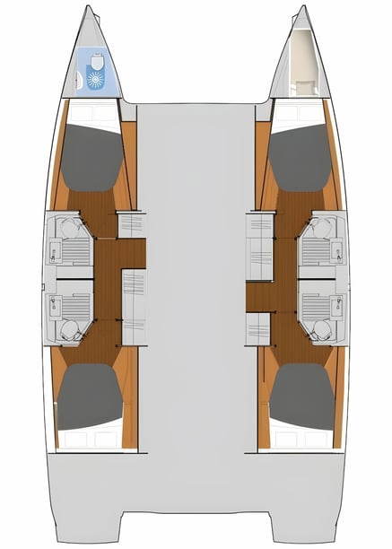 Seget Donji Catamarano cabina 5  cuccette 11  11  ospiti 12.58 m Numero dell'inserzione: #17831 2