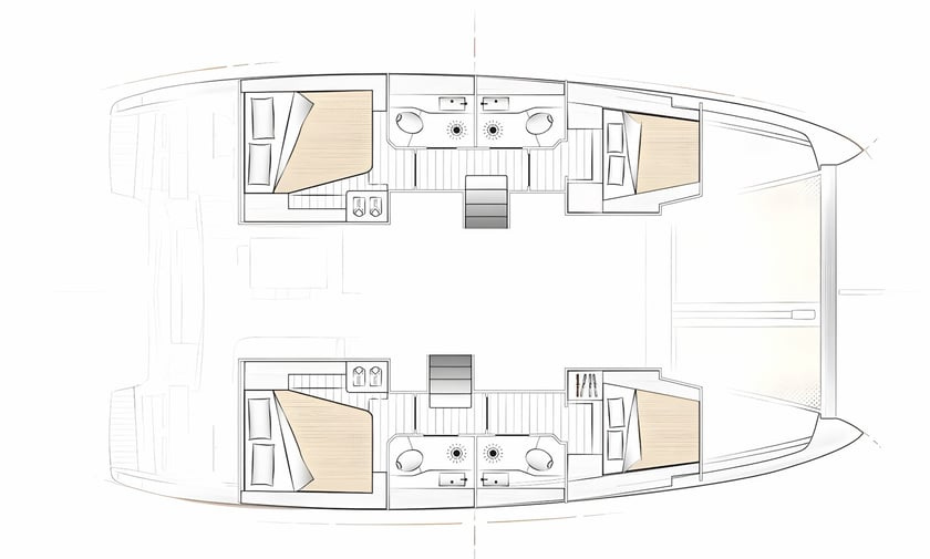 Kos Catamaran 6 cabin 12 berths 12 guests 11.74 m Listing Number: #17911 2