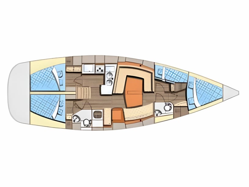 Pula Yelkenli 4 kabin Konaklama 10 kişi Seyir 10 kişi 13.41 m İlan No: #17982 2