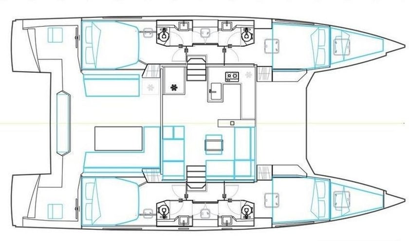 Cogolin Catamarán Cabina 4  9  literas 10  invitados 13.8 m Número de anuncio: #18109 4