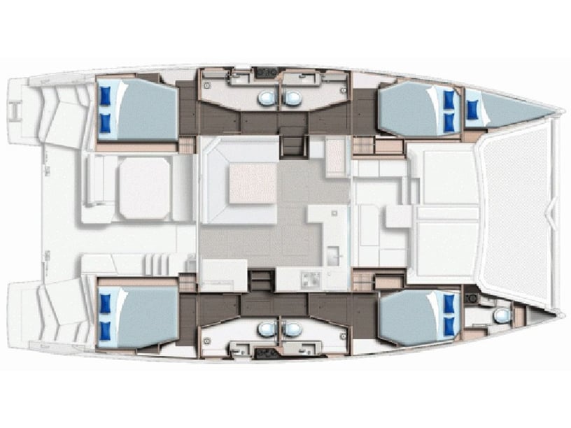 St Lucia - Castries Catamaran 5 cabin 10 berths 10 guests 13.72 m Listing Number: #18227 5