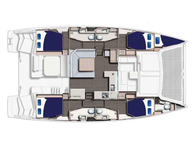 Marsh Harbour Catamarano cabina 5  cuccette 11  11  ospiti 13.72 m Numero dell'inserzione: #18302 5