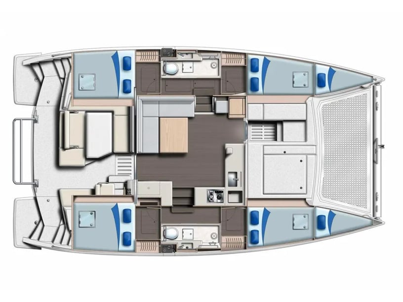 Raiatea Catamaran Cabine 4  Couchettes 8  Invités 8  11.97 m Numéro de l'annonce: #18386 5