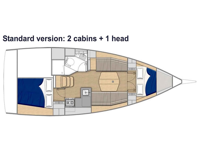 Dubrovnik Zeilboot Cabine 2  4  slaapplaatsen 4  gasten 10.77 m Lijstnummer: #18444 5