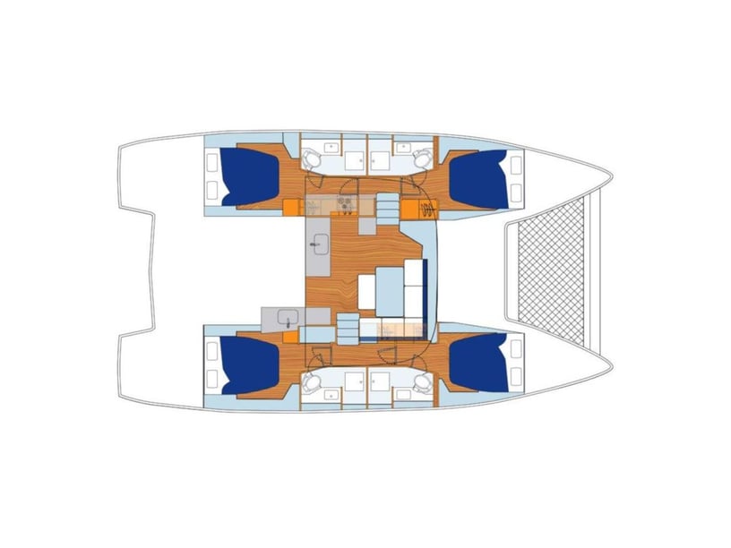 Furnari Catamaran Cabine 4  Couchettes 8  Invités 10  13.99 m Numéro de l'annonce: #18462 3