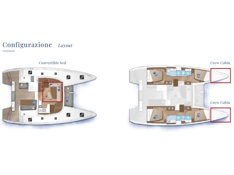 Tropea Catamaran Cabine 4  Couchettes 12  Invités 12  12.94 m Numéro de l'annonce: #18515 3