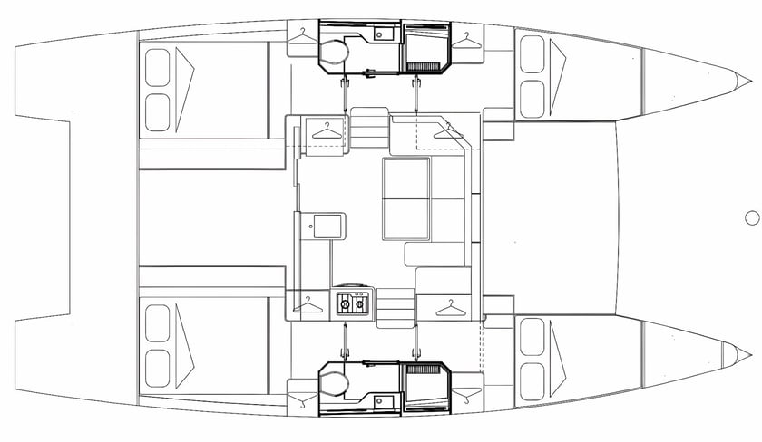 Valencia Catamaran 4 cabin 8 berths 8 guests 10.9 m Listing Number: #18557 2