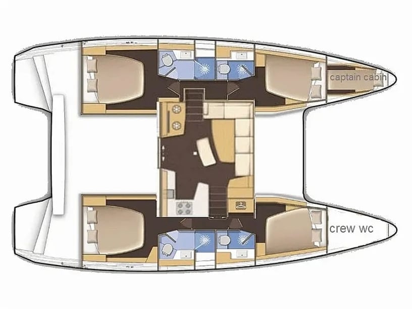 Roma Catamarán Cabina 4  11  literas 11  invitados 12.94 m Número de anuncio: #18575 5