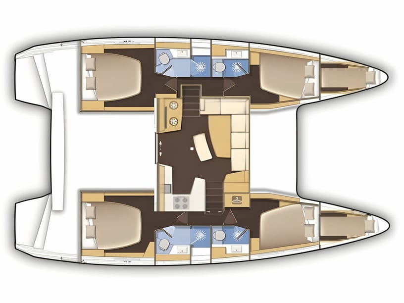 Roma Catamarano cabina 5  cuccette 11  11  ospiti 12.94 m Numero dell'inserzione: #18575 2