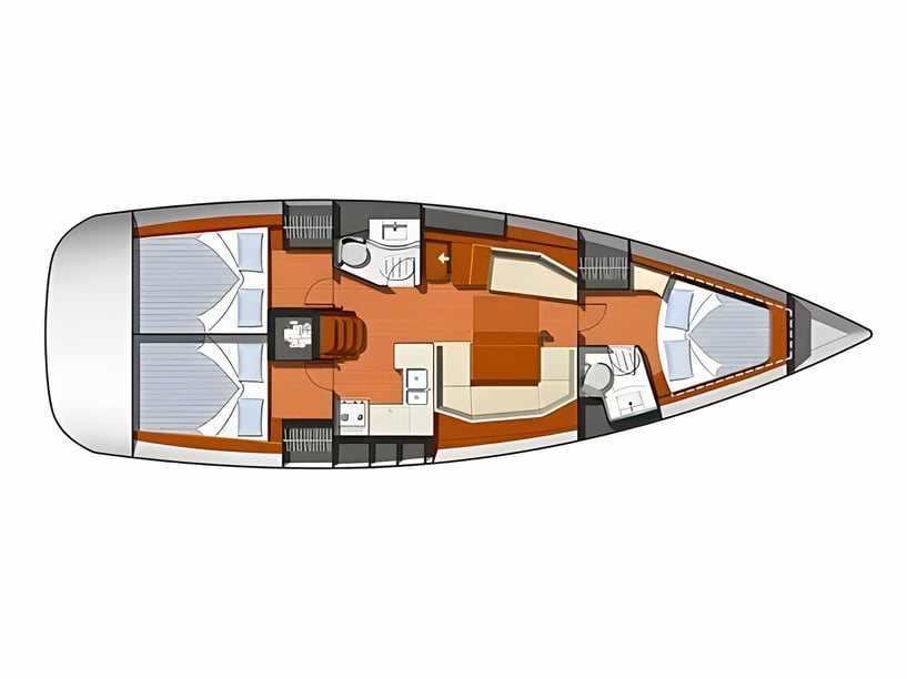 Kissamos Sailboat 2 cabin 5 berths 5 guests 12.85 m Listing Number: #18585 2