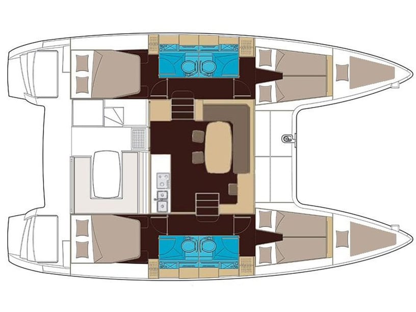 San Vincenzo Catamaran 4 cabin 12 berths 12 guests 11.97 m Listing Number: #18655 3