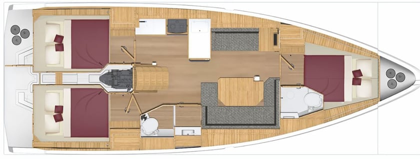 Castiglioncello Barca a vela cabina 3  cuccette 8  8  ospiti 12.13 m Numero dell'inserzione: #18675 2