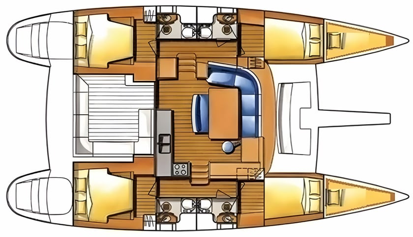 Nea Peramos - Attica Catamarán Cabina 6  10  literas 10  invitados 11.97 m Número de anuncio: #18760 2