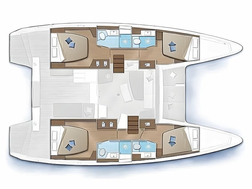 Furnari Catamaran Cabine 4  Couchettes 10  Invités 12  13.99 m Numéro de l'annonce: #19016 2