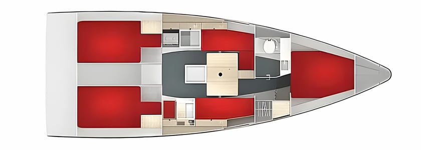 La Rochelle Zeilboot Cabine 3  8  slaapplaatsen 8  gasten 10.86 m Lijstnummer: #19040 2