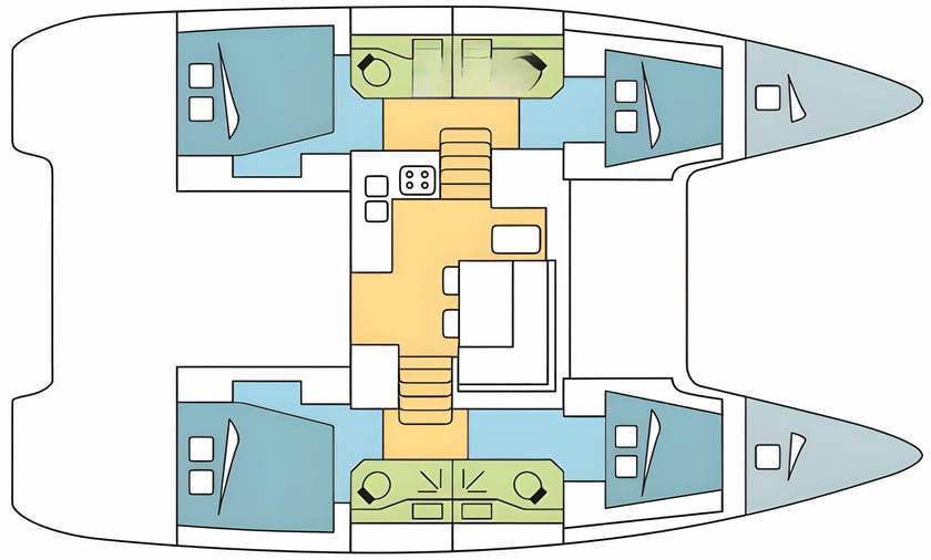 Porto Cheli Catamarán Cabina 4  10  literas 10  invitados 12.1 m Número de anuncio: #19042 2