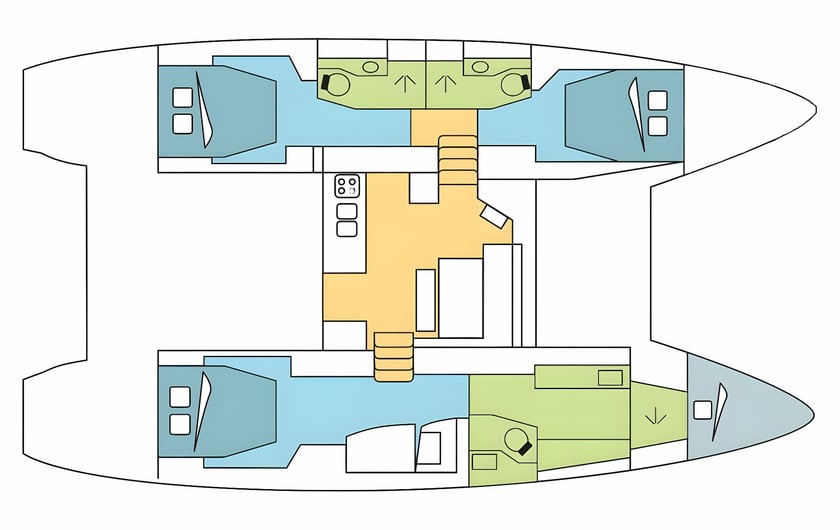 Porto Cheli Catamarán Cabina 6  10  literas 8  invitados 13.99 m Número de anuncio: #19043 2