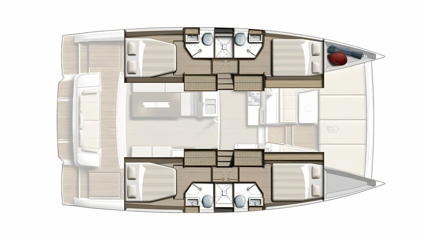 Pirovac Catamaran Cabine 4  9  slaapplaatsen 9  gasten 12.85 m Lijstnummer: #19087 2