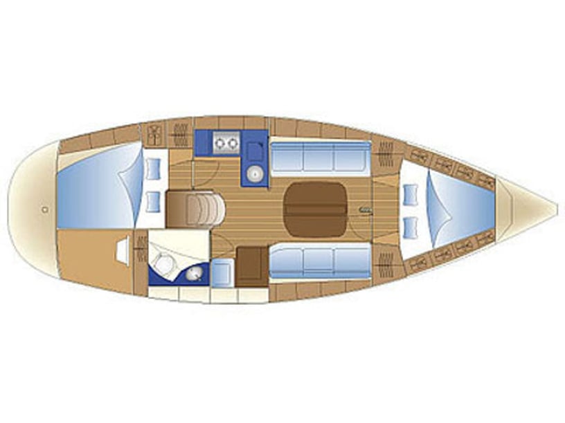 Biograd Zeilboot Cabine 2  6  slaapplaatsen 6  gasten 10.3 m Lijstnummer: #191 5