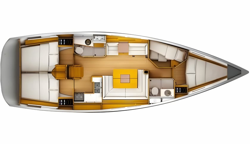 Athene Zeilboot Cabine 4  10  slaapplaatsen 10  gasten 13.76 m Lijstnummer: #19113 2