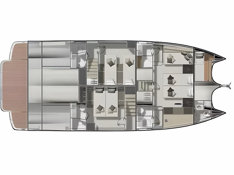 Rogoznica Catamarano cabina 4  cuccette 8  8  ospiti 14.79 m Numero dell'inserzione: #19192 2