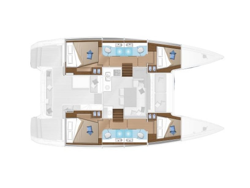 Lavrion Catamaran 6 cabin 12 berths 12 guests 11.74 m Listing Number: #19333 4