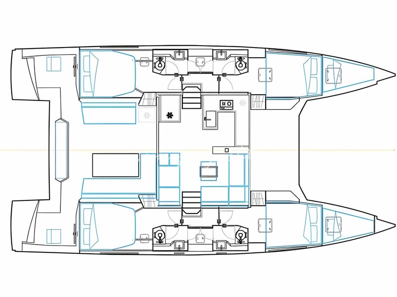 Athens Catamaran 6 cabin 10 berths 10 guests 13.71 m Listing Number: #19520 2