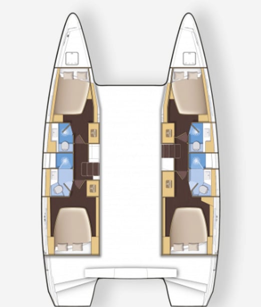 Gocek Catamaran 4 cabin 8 berths 8 guests 12.8 m Listing Number: #19658 5