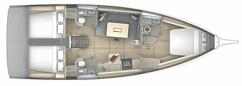 Rogoznica Sailboat 3 cabin 8 berths 8 guests 11.95 m Listing Number: #19667 2