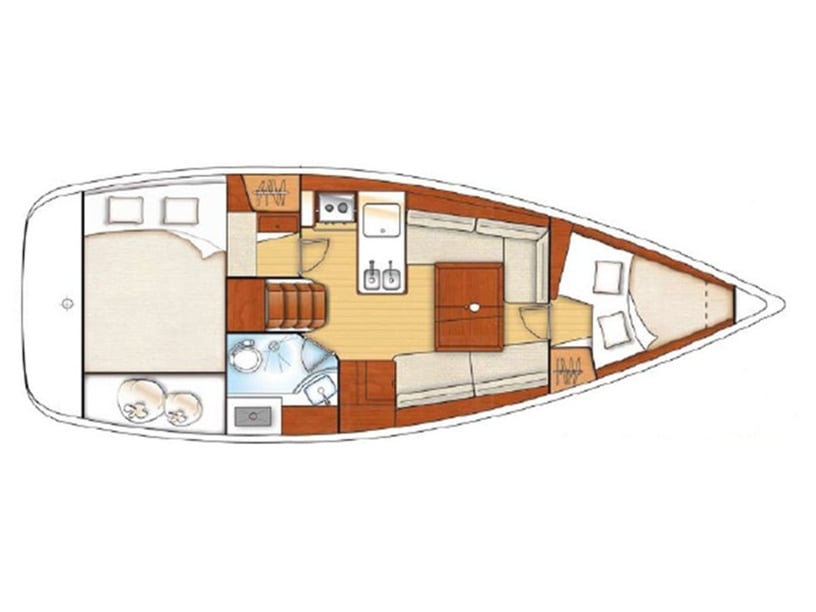 Procida Barca a vela cabina 2  cuccette 6  6  ospiti 9.66 m Numero dell'inserzione: #1967 3