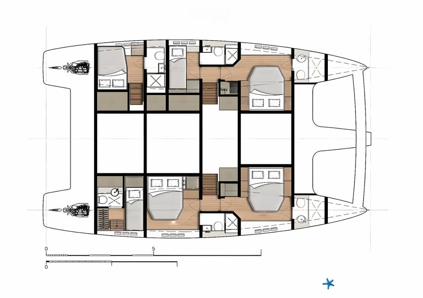 Martinique Catamaran 5 cabin 10 berths 10 guests 15.24 m Listing Number: #19687 2