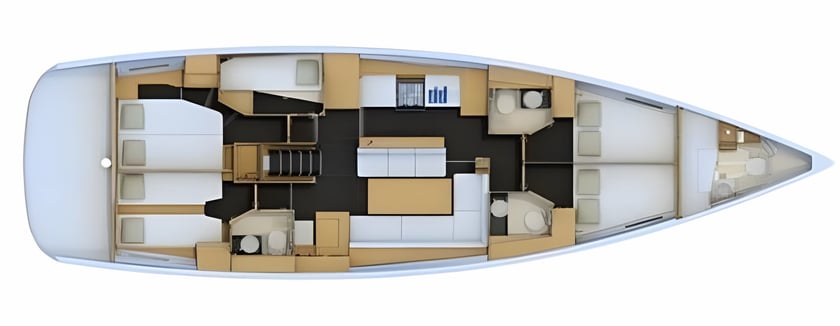 Athens Sailboat 5 cabin 12 berths 12 guests 16.45 m Listing Number: #19696 2