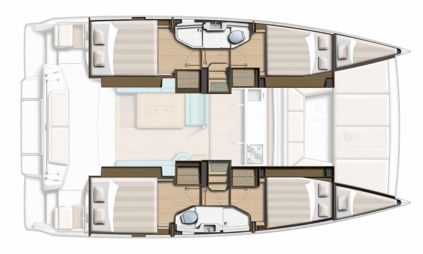 Golfo Aranci Catamaran Cabine 4  Couchettes 8  Invités 8  11.78 m Numéro de l'annonce: #19706 2