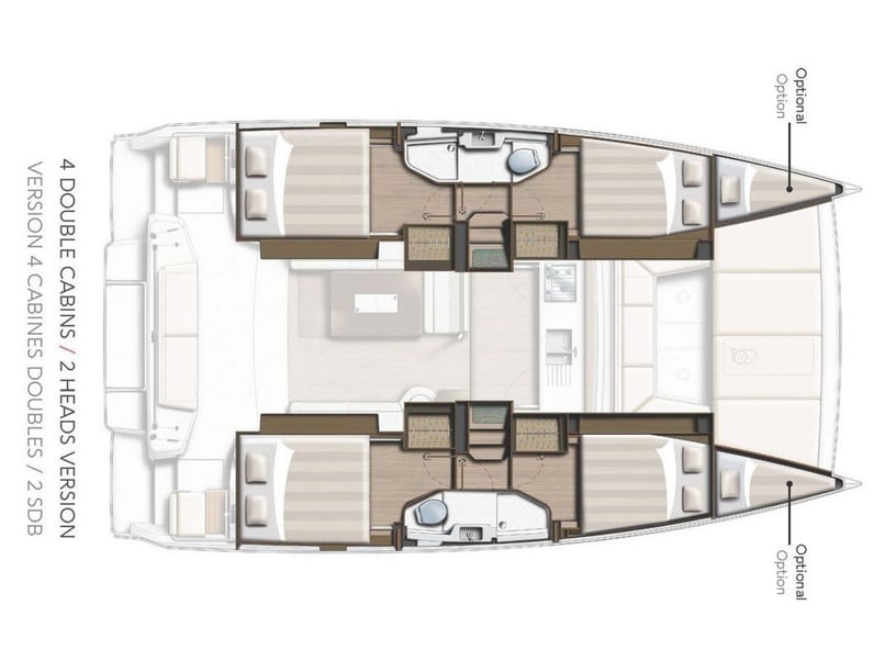 Tivat Catamarán Cabina 6  10  literas 10  invitados 11.78 m Número de anuncio: #19762 4